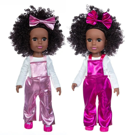 Girl African Black Baby Doll Play Toy