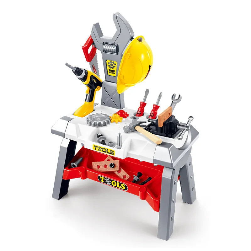 Kinder Reparatur Toolbox Junge Reparatur Tisch Puzzle Demontage Spielhaus Hand Elektroschrauber Baby Spielzeug