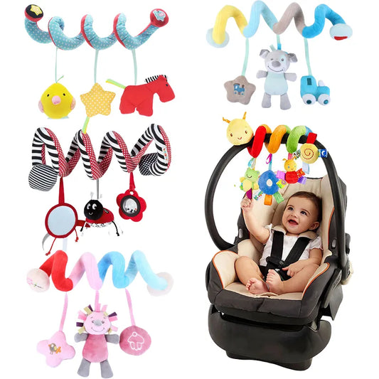 Weiches Kleinkind Krippe Bett Kinderwagen Spielzeug Spirale Baby Spielzeug für Neugeborene Geschenk Autositz Pädagogische Rasseln Baby Handtuch Bebe Spielzeug 0-12 Monate
