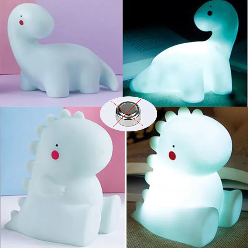 Cartoon Animal Baby LED Night Lights Table Desk Lamp Decor Bedroom Dinosaur Unicorn Kids Baby Toy Birthday Christmas Gift